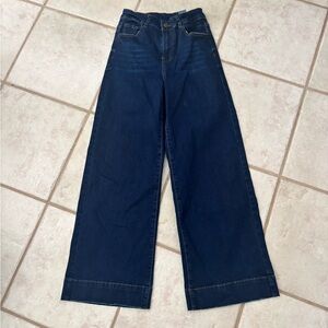 High-Rise Wide Leg Jeans in Dark Indigo